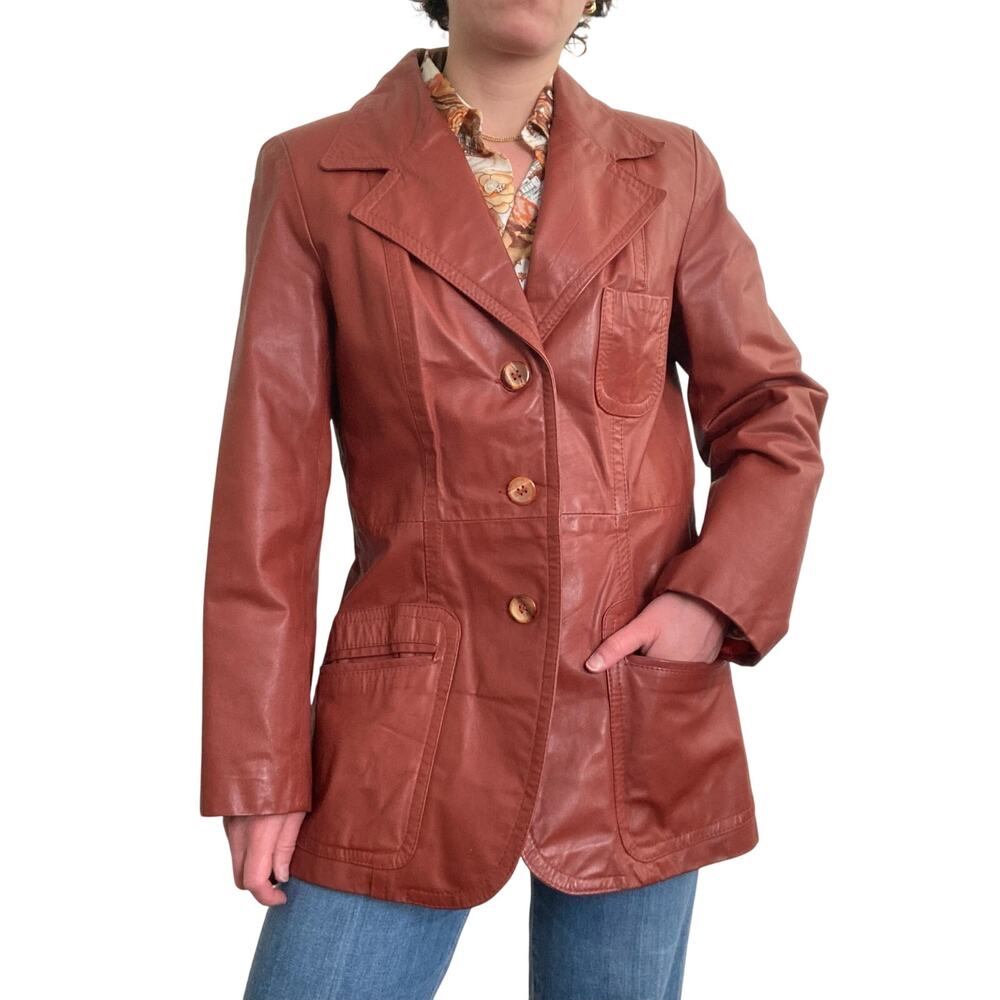 Vintage 70s Learsi Brown Leather Jacket